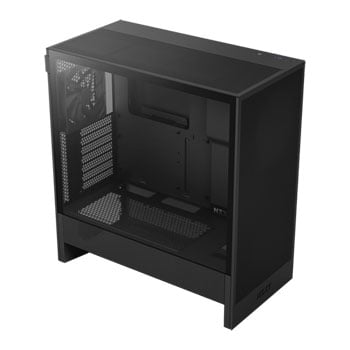 NZXT H5 Flow, Black, Compact Mid Tower Chassis HAF w/ Tempered Glass Window, 2x 120mm Fans, USB3.0, E-ATX/ATX/mATX