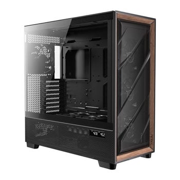 Antec Flux PRO, Black/Wood, Full Tower Chassis w/ Tempered Glass, 4x 140mm/2x 120mm Fans, USB-C, E-ATX/ATX