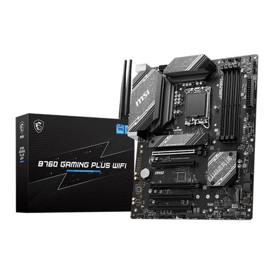 MSI Refurbished MSI B760 GAMING PLUS WIFI, Intel B760, S 1700, DDR5, SATA3, PCIe 4.0, 2x M.2, 2.5GbE, USB 3.2 Gen2, ATX