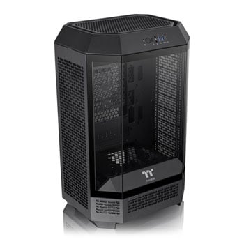 ThermalTake Open Box Thermaltake The Tower 300, Black, Micro Tower Chassis w/ Tempered Glass Window, 2x 140mm Fans, mATX/mITX