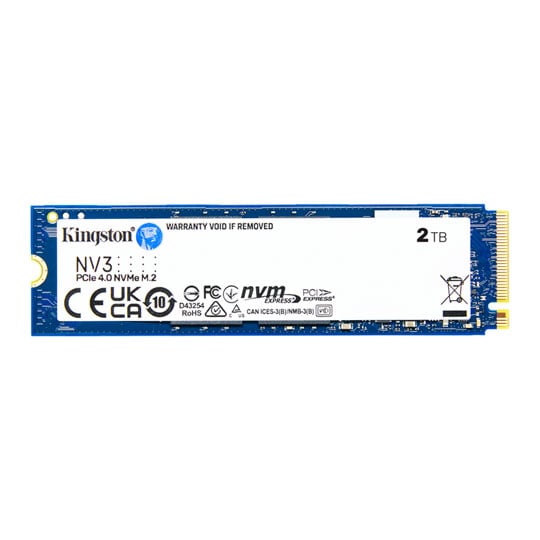 Kingston 2TB Kingston NV3 M.2 (2280) PCIe 4.0 (x4) NVMe SSD, 3D NAND, 6000MB/s Read, 4000MB/s Write
