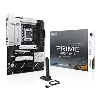 ASUS PRIME X870-P WiFi, AMD X870, AM5, DDR5, PCIe 5.0, 4x M.2, 2.5G/WiFi7, USB 4.0, AMD EXPO, ATX