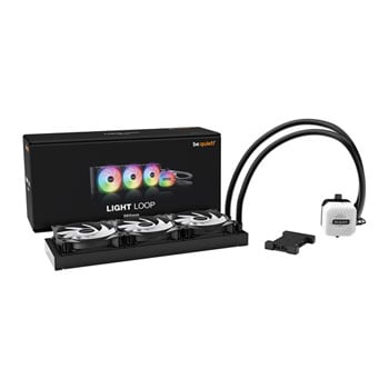 be quiet! Light Loop 360mm AIO Cooler, 3x 120mm ARGB PWM Fans, 360mm Aluminium Radiator, Intel/AMD, Black