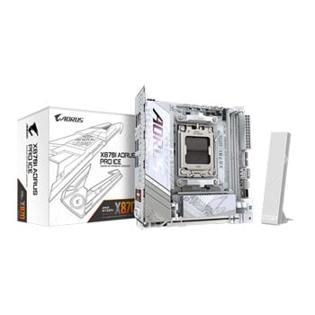Gigabyte X870 AORUS PRO ICE, AMD X870, S AM5, DDR5, PCIe 5.0, 2x M.2, 2.5GbE, WiFi7, USB 4.0, AMD EXPO, Mini-ITX