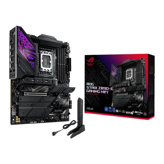 ASUS ROG STRIX Z890-E GAMING WIFI, Intel Z890, S 1851, DDR5, PCIe 5.0, 7x M.2, 5G LAN, WiFi7, TB4, ATX
