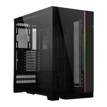 Lian Li O11D EVO XL, Black, Dual Chamber Full Tower Chassis, Tempered Glass, USB 3.0, Reversible Layout, ARGB, E-ATX