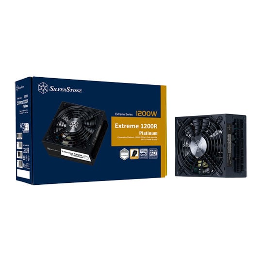 SilverStone 1200W SilverStone EX1200R-PL, SFX12V 4.1, PCIe 5, Fully Modular, Cybenetics Platinum, Single Rail, 100A, 120mm Fan