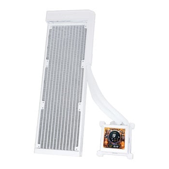 Lian Li Hydroshift LCD 360N All-in-One Liquid CPU Cooler, White, 2.88" LCD IPS Display, Aluminium