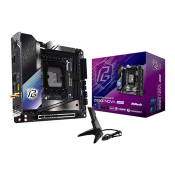 ASRock Z890I NOVA WiFi, Intel Z890, S 1851, DDR5, PCIe 5.0, 3x M.2, 5G LAN, WiFi 7, USB 3.2 Gen2 Type A, TB4, mITX