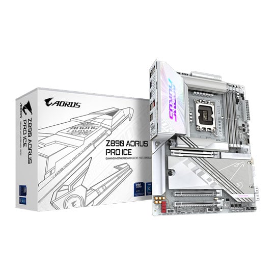 Gigabyte Z890 AORUS PRO ICE, Intel Z890, S 1851, DDR5, PCIe 5.0, 5x M.2, 5G LAN, WiFi 7/BT5.4, ATX
