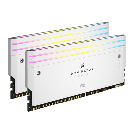 Corsair DOMINATOR TITANIUM Light Enhancement Kit, 2x DDR5 Dummy Modules with Addressable RGB LEDs, iCUE, White