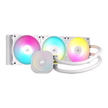Corsair NAUTILUS 360 RS ARGB AIO CPU Cooler, White, 3x 120mm ARGB RS120, Copper Coldplate, Aluminium Radiator, Intel/AMD