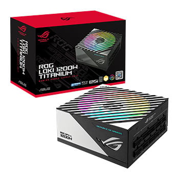 ASUS 1200W ASUS ROG Loki SFX-L Titanium, Fully Modular, 80PLUS Titanium, Single Rail, 100A, 120mm Fan, ATX 3.1