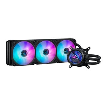 ASUS ROG STRIX LC III 360 ARGB LCD, Black, 360mm All-In-One Hydro CPU Cooler, 3x 120mm ARGB Fans, Aura Sync, Intel/AMD