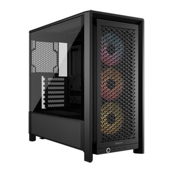 Corsair FRAME 4000D RS ARGB, Black, RGB Mid Tower, Tempered Glass, Reverse Connection, USB 3.2 Type-C, 3x RS ARGB Fans