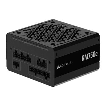 Corsair 750W CORSAIR RMe Series RM750e, Fully Modular, Cybenetics Gold, PCIe 5.1 Single Rail, 62.5A, 120mm Fan, ATX 3.1 PSU