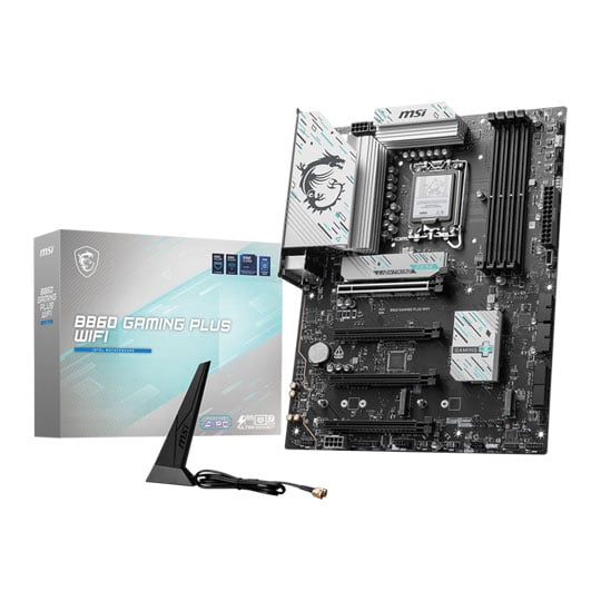 MSI B860 GAMING PLUS WiFi, Intel B860, LGA1851, DDR5, PCIe 5.0, 3x M.2, 5GbE/WiFi7, TB4, ATX