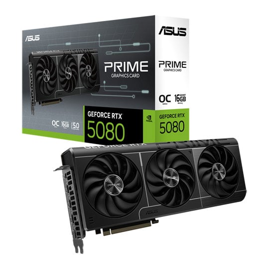 ASUS PRIME NVIDIA GeForce RTX 5080 OC 16GB GDDR7 Ray-Tracing Graphics Card, DLSS 4, 10752 Core, 2685 MHz Boost