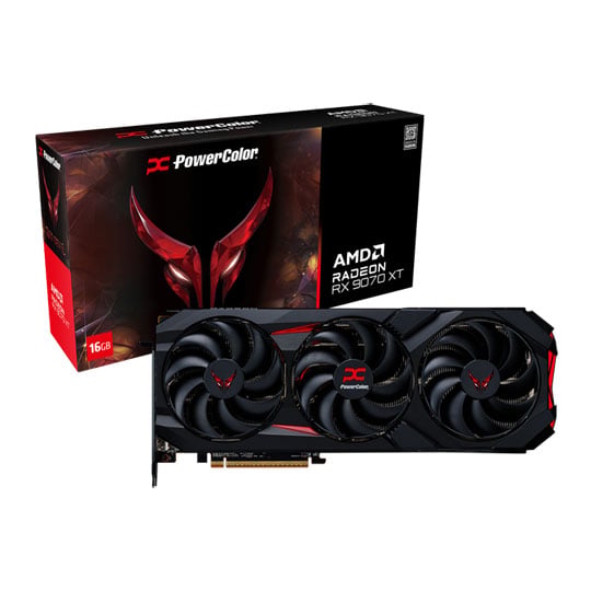 PowerColor Radeon RX 9070 XT RED DEVIL 16GB GDDR6 Graphics Card, RDNA4, 4096 Streams, 3060 MHz Boost