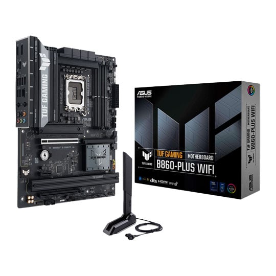 ASUS TUF GAMING B860-PLUS WiFi, Intel B860, LGA1851, DDR5, PCIe 5.0, 3x M.2, 2.5GbE/WiFi7, USB 4.0, ATX