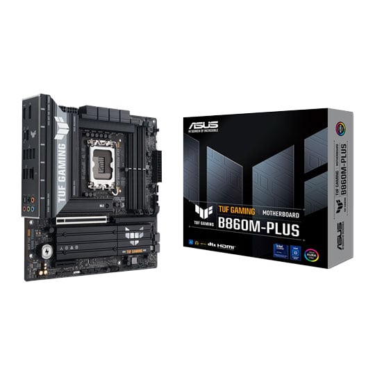 ASUS TUF GAMING B860M-PLUS, Intel B860, LGA1851, DDR5, PCIe 5.0, 3x M.2, 2.5GbE, USB 4.0, mATX