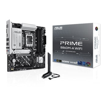 ASUS PRIME B860M-A WIFI, Intel B860, LGA1851, DDR5, PCIe 5.0, 2x M.2, 2.5GbE, USB 20Gbps Type-C, mATX