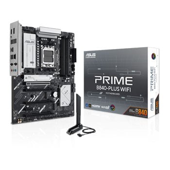 ASUS PRIME B840-PLUS WIFI, AMD B840, AM5, DDR5, PCIe 4.0, 3x M.2, 2.5GbE, ax WiFi 6E/BT, USB 10Gbps Type-A+C, ATX