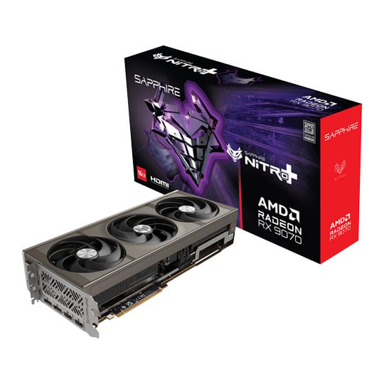 Sapphire Radeon RX 9070 NITRO+ 16GB GDDR6 Graphics Card, RDNA4, 3584 Streams, 2700MHz Boost