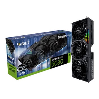 Palit NVIDIA GeForce RTX 5080 GAMING PRO OC 16GB GDDR7 Ray-Tracing Graphics Card, DLSS 4, 10752 Core, 2700 MHz Boost