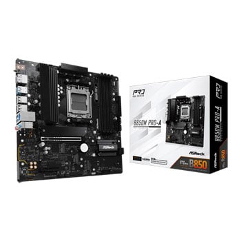 ASRock B850M Pro-A, AMD B850, AM5, DDR5, PCIe 5.0, 3x M.2, 2.5G LAN, USB 3.2 Gen2, AMD EXPO, mATX