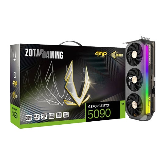 Zotac NVIDIA GeForce RTX 5090 AMP Extreme INFINTY 32GB GDDR7 Ray-Tracing Graphics Card, DLSS 4, 21760 Cores, 2467 MHz
