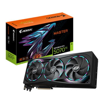 Gigabyte AORUS MASTER NVIDIA GeForce RTX 5070 Ti 16GB GDDR7 Ray-Tracing Graphics Card, DLSS 4, 8960 Cores, 2670MHz Clock