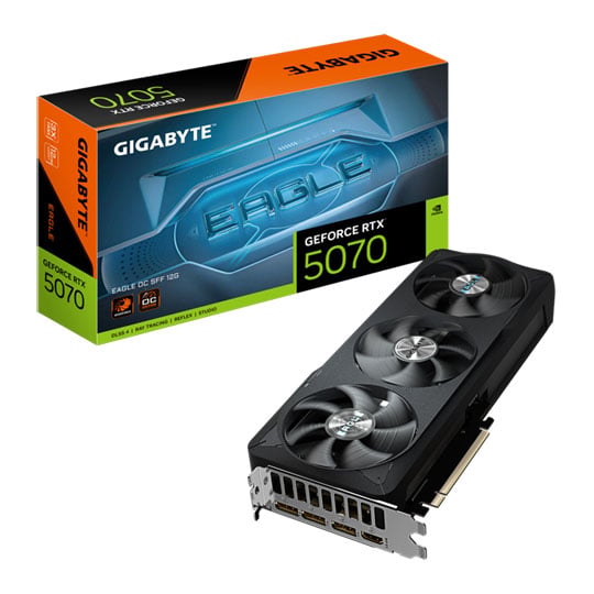 Gigabyte NVIDIA GeForce RTX 5070 EAGLE OC SFF 12GB GDDR7 Ray-Tracing Graphics Card, DLSS 4, 6144 Cores, 2587 MHz Boost