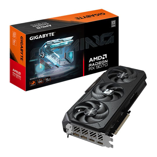 Gigabyte Radeon RX 9070 GAMING OC 16GB GDDR6 Graphics Card, RDNA4, 3584 Streams, TBC MHz Boost