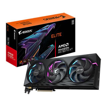 Gigabyte AORUS Radeon RX 9070 XT ELITE GDDR6 Graphics Card, RDNA4, 4096 Streams, TBC MHz Boost