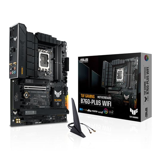 ASUS TUF GAMING B760-PLUS WiFi, Intel B760, LGA1700, DDR5, PCIe 5.0, 3x M.2, 2.5GbE, WiFi 6, USB 3.2 Gen2, ATX