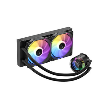 Antec Vortex Lum 240 ARGB AIO CPU Cooler, Black, 2 x 120mm Fans, Copper Baseplate, Aluminium Radiator, Intel / AMD