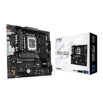 ASRock B860M Pro-A, Intel B860, LGA1851, DDR5, PCIe 5.0, 3x M.2, 2.5GbE, USB 3.2 Gen2x2, mATX
