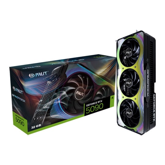 Palit NVIDIA GeForce RTX 5090 GAMEROCK ARGB 32GB GDDR7 Ray-Tracing Graphics Card, DLSS 4, 21760 Core, 2407 MHz Boost