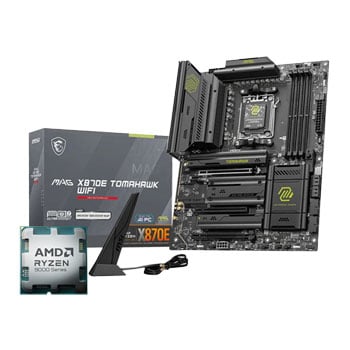 MSI MAG X870E TOMAHAWK WIFI ATX Motherboard + AMD Ryzen 7 9800X3D OEM 8-Core / 16 Thread Processor Bundle