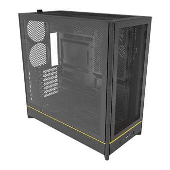 Montech HS01 Mid Tower Chassis, Black, Reversible Layout, 2x USB 3.0, 1x USB-C, ATX / mATX / mITX