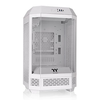 ThermalTake The Tower 250, White, Mini Tower Chassis w/ Tempered Glass Windows, 2x 120mm Fans, mITX