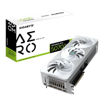 Gigabyte NVIDIA GeForce RTX 5070 Ti AERO OC 16GB GDDR7 Ray-Tracing Graphics Card, DLSS 4, 8960 Cores, 2588 MHz Clock