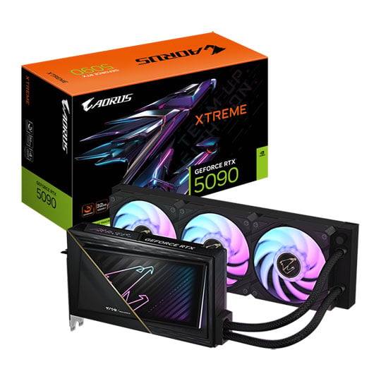 AORUS Gigabyte AORUS GeForce RTX 5090 XTREME WATERFORCE 32GB GDDR7 Graphics Card, DLSS 4, 21760 Core, 2655 MHz Clock