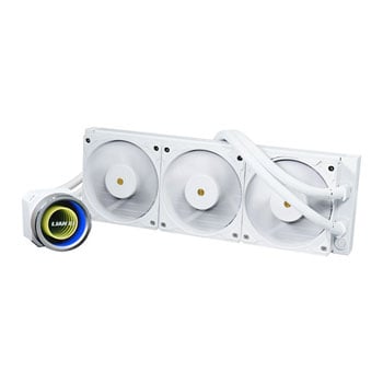 Lian Li Galahad II Trinity 360mm Performance AIO Liquid CPU Cooler, White, 3 x 120mm LCP Fans, Aluminium, Intel / AMD