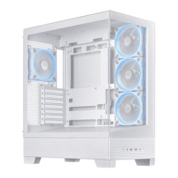 ASUS A31 PLUS Chassis, White, Mid Tower Chassis w/ Tempered Glass, USB 3.2 Gen2x2 Type-C, ATX/MicroATX/Mini-ITX