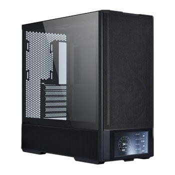 Lian Li LANCOOL 207 Digital, Black, Mid Tower Chassis, 6" LCD Display, Tempered Glass, 2x 140mm PWM, ATX, mATX, mITX