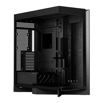 TRYX LUCA L70 Mid-Tower Chassis w/ Tempered Glass Panels, Black, USB 3.2 Type-C, EATX/ATX/MicroATX/Mini-ITX