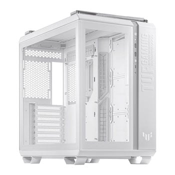 ASUS Refurbished ASUS TUF Gaming GT502, White, Mid Tower w/ Tempered Glass Panels, USB 3.2 Gen2 Type-C, ATX/MicroATX/Mini-ITX