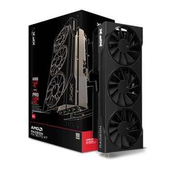 XFX Swift Radeon RX 9070 XT Triple Fan Gaming 16GB GDDR6 Graphics Card, Black, RDNA 4, 4096 Streams, 2970MHz Boost